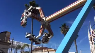 Tyler and his dad at Belmont Park riding the Beach blaster