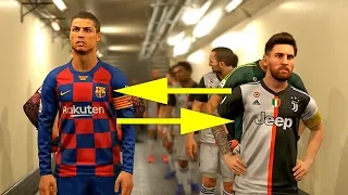 What If MESSI and RONALDO Swapped Teams ? - JUVENTUS vs BARCELONA - PES 2019 Experiment