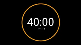 40 Minute Countdown Timer with Alarm / iPhone Timer Style