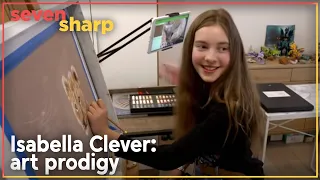 Twelve-year-old girl producing art so realistic people question if she really did it | Seven Sharp