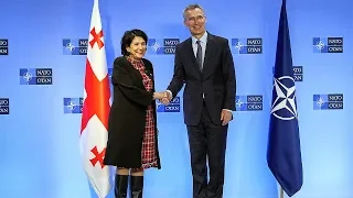 NATO Secretary General with the President of Georgia Salomé Zourabichvili, 23 JAN 2019