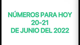 NÚMEROS PARA HOY 20 Y 21 DE MAYO DEL 2022 , NUMEROLOGIA ( LA PATRONA)