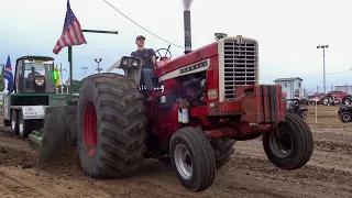 Tractor Pull 2023: Farm Stock Tractors. Peru, IN Miami County Fair. Indiana Pulling League.