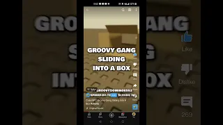 Cute Npc Groovy gang sliding into a box #shorts @GroovyDominoes