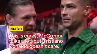 Awkward Moment, Cristiano Ronaldo looks annoyed by Conor McGregor at Day of Reckoning