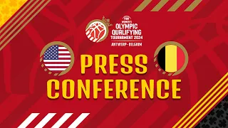 USA v Belgium - Press Conference | FIBA Women's Olympic Qualif. Tournament Belgium 2024