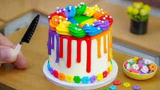 Chocolate Cake 🌈 Colorful Miniature Rainbow Chocolate Cake Decorating | 1000+ Miniature Ideas