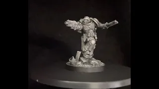 Primaris Space Marine kit bash true scale conversion with scenic base