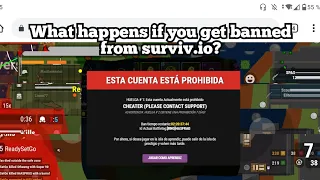 what happens if you get banned from surviv.io?