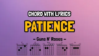 Patience - Guns N Roses chord guitar with lyrics #guitarforbeginners #guitarlessons