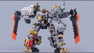 Transformers core class Dinobots Volcanicus 6in1 combiner Dinoking review with update package.