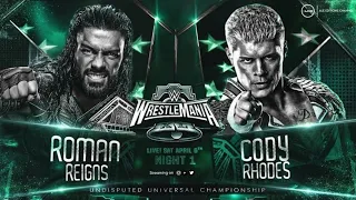 WWE 2K23 ROMAN REIGNS VS CODY RHODES WRESTLEMANIA 40 GAMEPLAY
