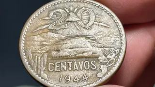 1944 Mexico 20 Centavos Coin • Values, Information, Mintage, History, and More