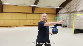 Werkfeuerwehr Sporttest: Seitlicher Medizinballwurf