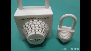 Unpickable padlock with Polish Combination Lock with 10 000 combinations