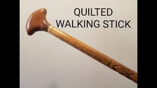 HOW TO CARVE A WALKING STICK with a QUILTED PATTERN