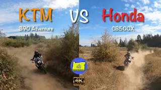 Honda 500X Owner rides KTM 390 Adventure | 390 vs 500x Off Road Review |  2021 Oregon Motorcycle