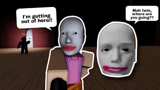 Roblox Escape Running Heads 😨 I became my twin?! 💀 Part 2 (Stages 6-10)