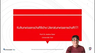 Relevante Literaturwissenschaft Kulturwissenschaft, Germanistik, Universität Trier