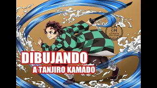 DIBUJANDO A TANJIRO KAMADO #tanjirokamado #kimetsunoyaiba