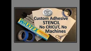 DIY Custom Adhesive Stencil no CRICUT w/Household Items Easy Sticky Stencil w/ Tape & Wax Paper #diy