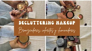 Decluttering makeup| Depuración de maquillaje: bronceadores, coloretes e iluminadores!