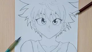 How To Draw Killua Zoldyck | Hunter X Hunter | Killua Easy Step by step : Tutorial