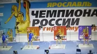 Финал Чемп.России-девушки, рывок св.68 кг / snatch women +68 kg