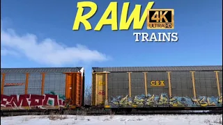 RAW Trains Featuring: CN & CP Railway All Freight Cars #train #railway #video #subscribe