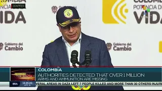 Colombian authorities detected that over 1 million arms missing