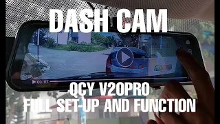 Dash Cam | QCY V20PRO FULL FUNCTION AND SETTING |Wales tv