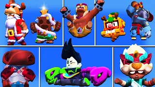 TODAS AS 11 NOVAS SKINS, ANIMAÇÃO DE VITÓRIA E DERROTA, PINS ANIMADOS, NOVO MODO DUELO - Brawl Stars