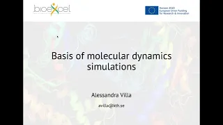 Basis of molecular dynamics simulations - Part 2