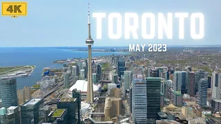 Toronto Canada, Downtown Core. CN Tower, Rogers Centre, Construction and Skyscrapers
