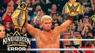 CODY RHODES DOUBLE WWE CHAMPION 😲 MISTAKE FOR WWE KING & QUEEN OF THE RING 2024 AGAINST LOGAN PAUL