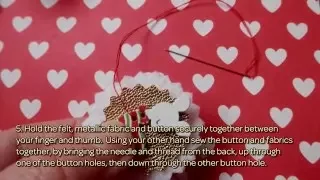 How To Make A Festive Christmas Deer Button Brooch - DIY Crafts Tutorial - Guidecentral