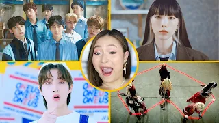 REACTING TO TAEYEON, ENHYPEN, ONEUS, PURPLE KISS: CATCHING UP ON KPOP