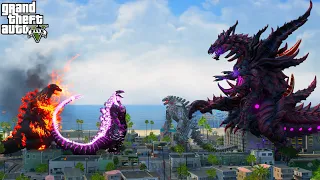Sin Ghomorra and Mechagodzilla vs Shin Godzilla and Burning Godzilla - GTA 5 Mods