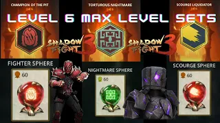 Shadow Fight 3 Maxed Level Sets Gameplay || COTP + Liquidator + Torturous Nightmare Set Gameplay ||