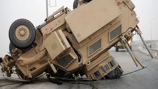 Why are military vehicles prone to rollovers?