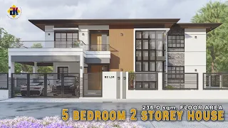 5 Bedroom 2 Storey HOUSE DESIGN | 236 sqm. | Exterior & Interior Animation