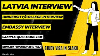 Latvian Embassy Interview | University/colleges Interview | Sample Questions PDF | Study Latvia