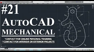#21|| AUTOCAD MECHANICAL PRACTICE DRAWING ||