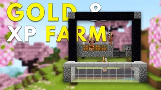 EASIEST Gold & XP Farm For Minecraft Bedrock 1.20.1+ || PE, PS4, Xbox, Switch, Windows 10