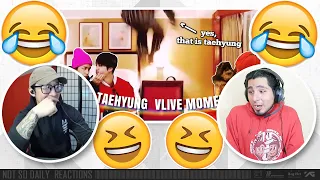 taehyung being extra on vlive | NSD REACTION