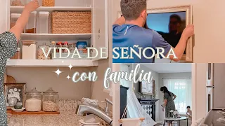 Vida de señora 🪴|| le pusimos marco al televisor de mi mami + mandado + organización + proyectos ✨