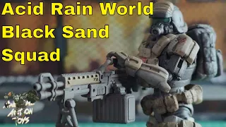 Acid Rain World Blacksand Squad set (Omanga). A fantastic 1:18 scale action figure set.