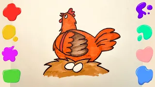 How to Draw a Chicken / как нарисовать курицу / як намалювати курку