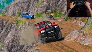 Toyota Land Cruiser | Offroad the Most DANGEROUS Cliff Road in BeamNG Drive Mods!