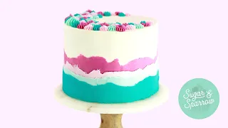 Layered Buttercream Ombrè Cake Tutorial